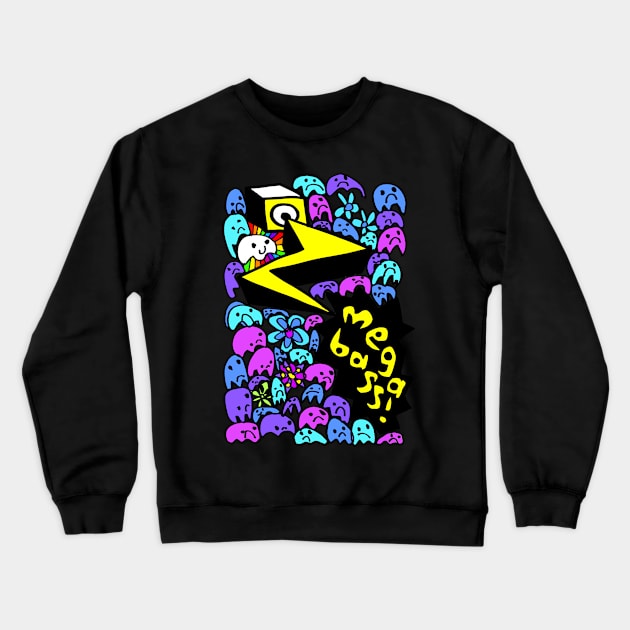 Megabass Ghost Party! Crewneck Sweatshirt by kriskeogh